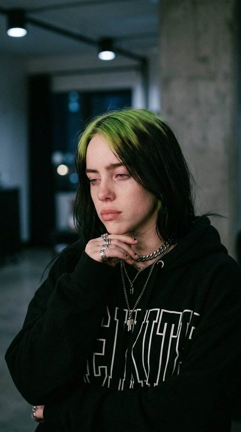Billie Eilish Pfp Black And White