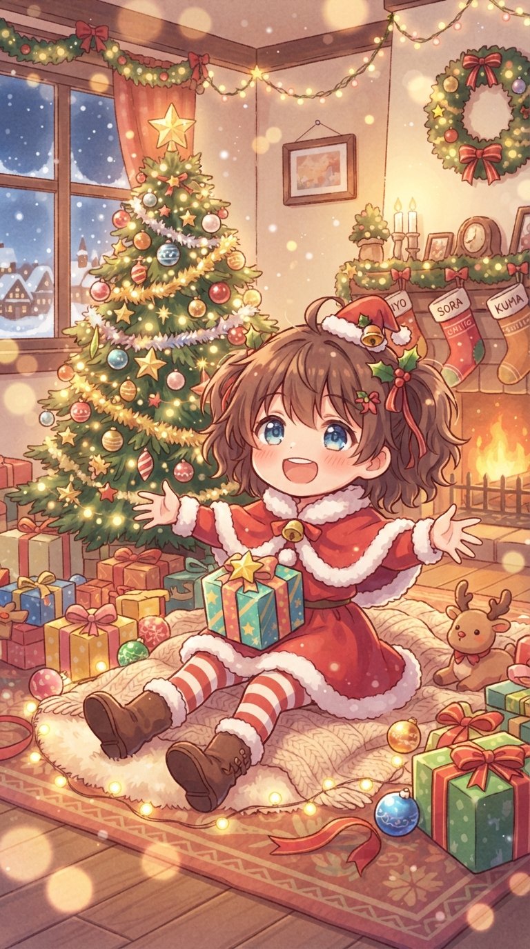 Chibi Anime Girl Christmas Pfp