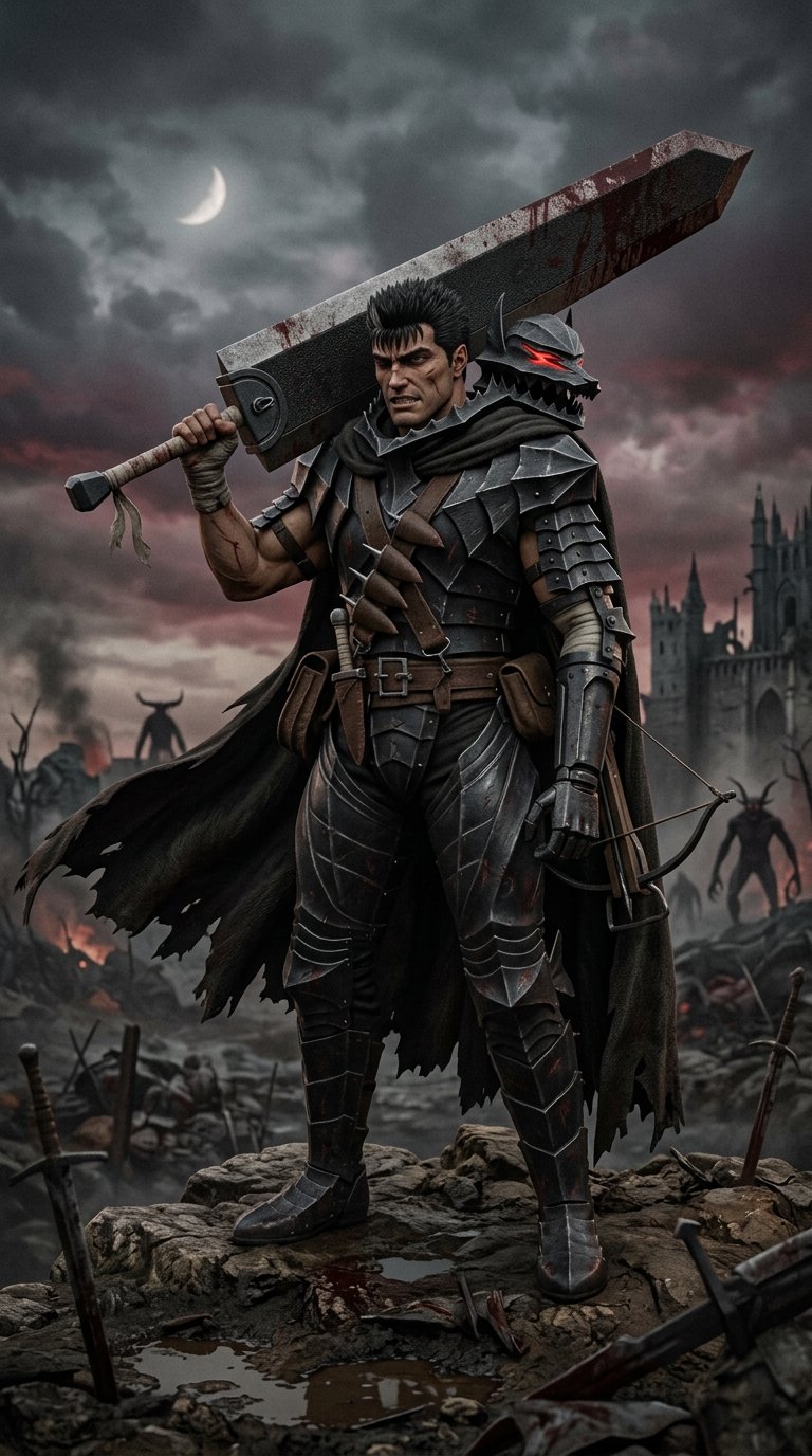 Guts Pfp Black And White